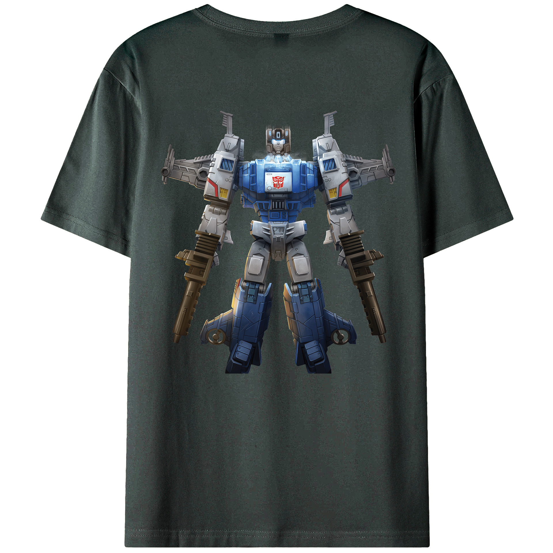（画像用） Transformers トランスフォーマー 綿100％ メンズ半袖Tシャツ（バックプリント） 通気性